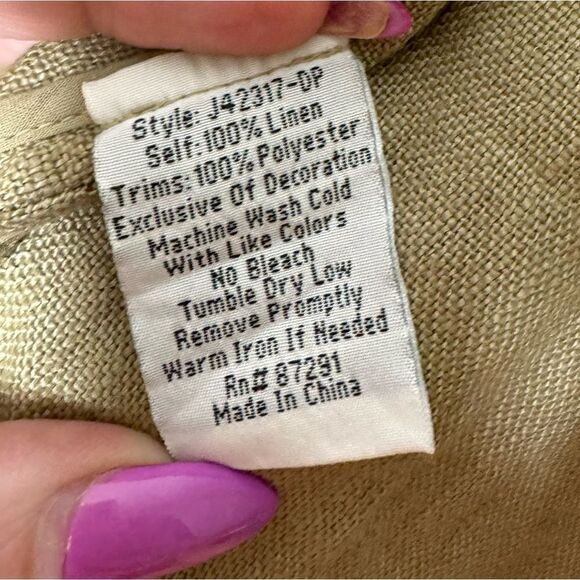 Johnny Was Tiwa Floral Embroidered Heavy Linen Coat XSP - Picture 4 of 5